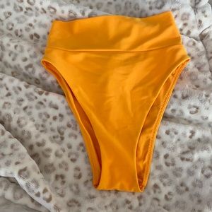 Yellow aerie high waisted bikini bottoms, size xxs